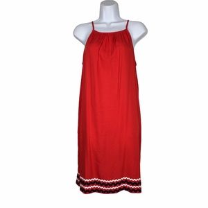 Crown & Ivy Sleeveless Dress Ric Rac Trim Size Small